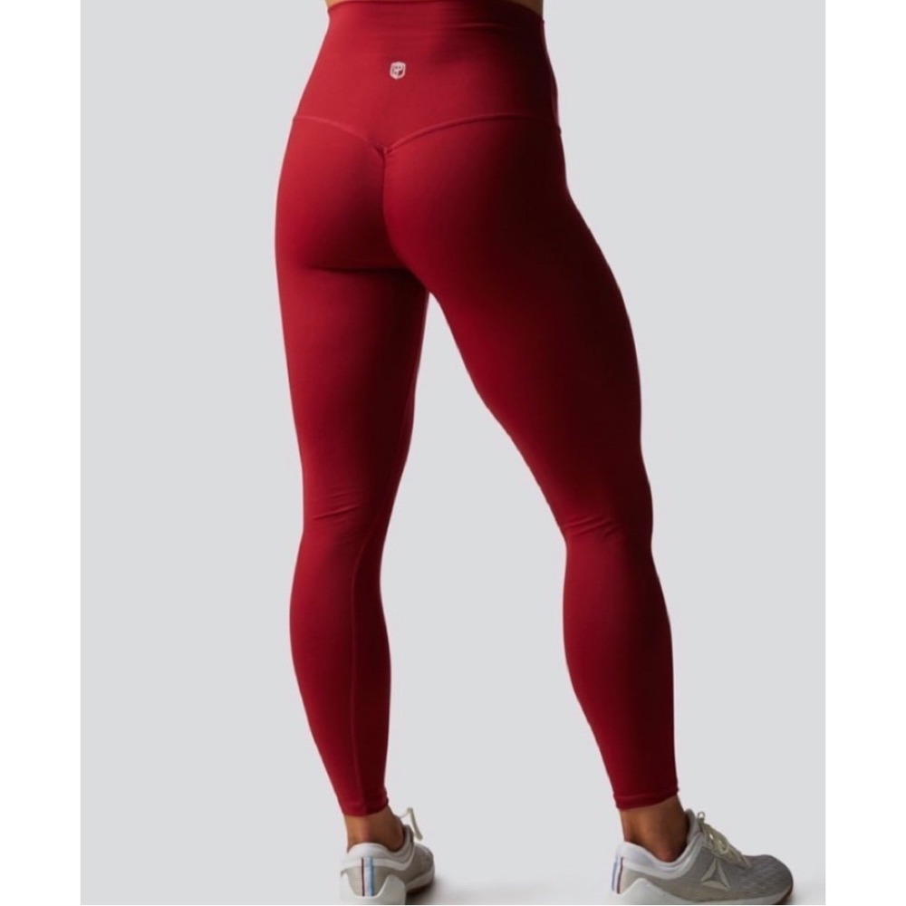 Born‎ Primitive Red High Waist Leggings Athletic Yoga Pants Womens XS